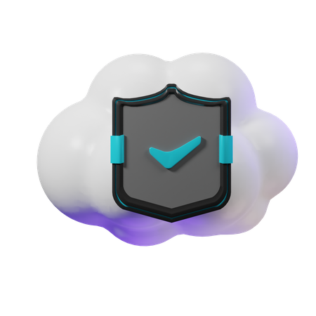 Cloud Shield 3D Illustration