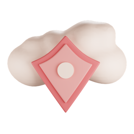 Cloud Shield 3D Icon