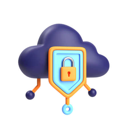 Cloud-Sicherheit  3D Icon