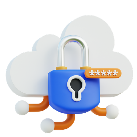 Cloud-Sicherheit  3D Icon