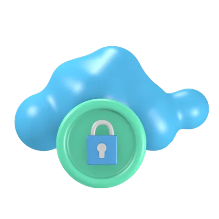 Cloud-Sicherheit  3D Illustration