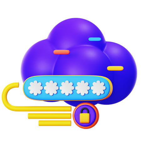 Cloud-Sicherheit  3D Illustration