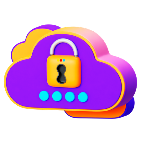 Cloud-Sicherheit  3D Icon