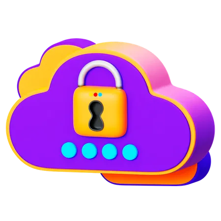 Cloud-Sicherheit  3D Icon