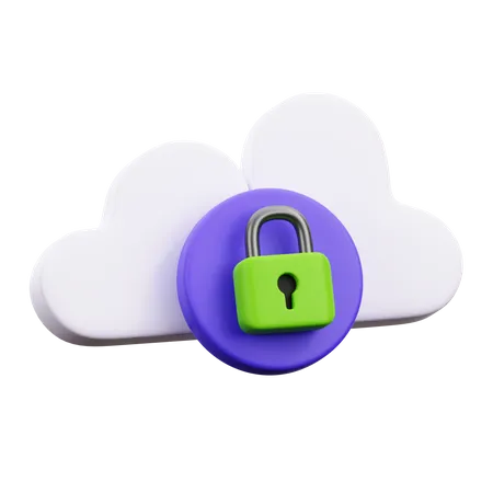 Cloud-Sicherheit  3D Icon