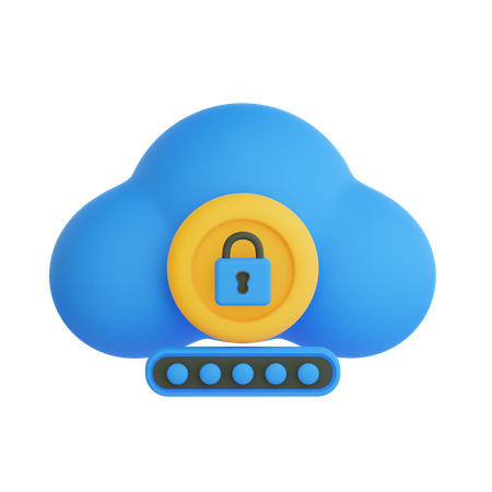 Cloud-Sicherheit  3D Icon