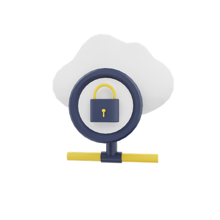 Cloud-Sicherheit  3D Icon