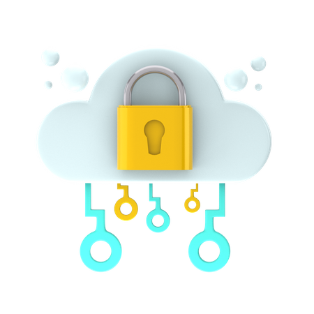 Cloud-Sicherheit  3D Icon