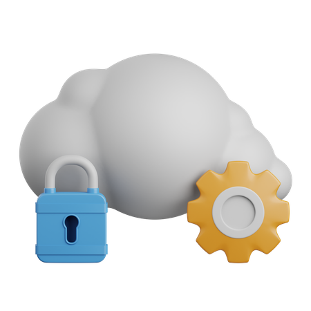 Cloud-Sicherheit  3D Icon