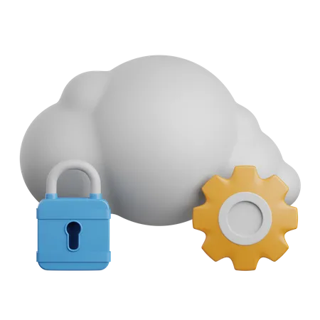 Cloud-Sicherheit  3D Icon