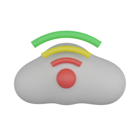 Cloud Signal  3D Icon