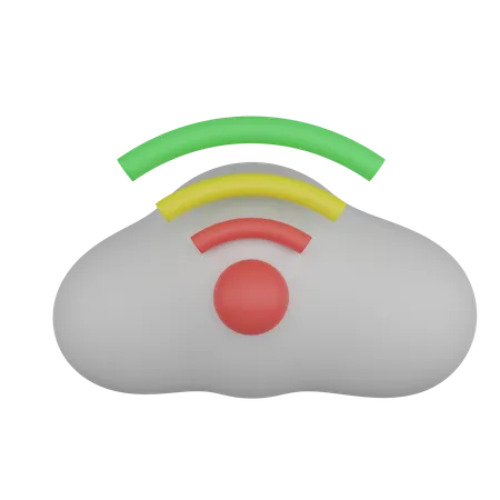 Cloud Signal  3D Icon