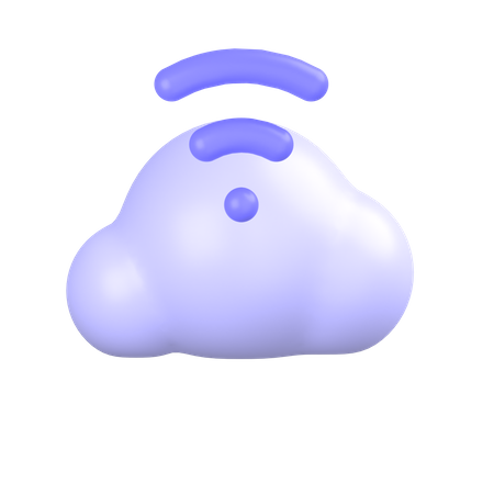 Cloud-signal 3D Illustration