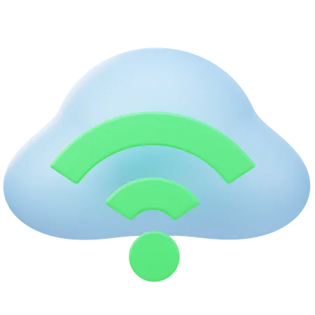 Cloud Signal  3D Icon