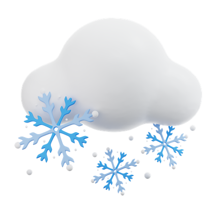 Cloud Snow  3D Icon