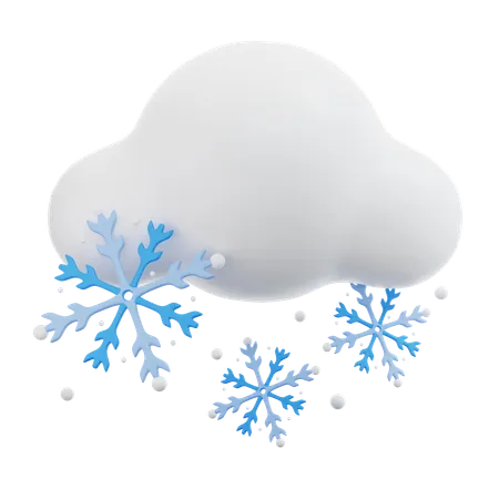 3 D Rendering Cloud Snow Illustration 3D Icon
