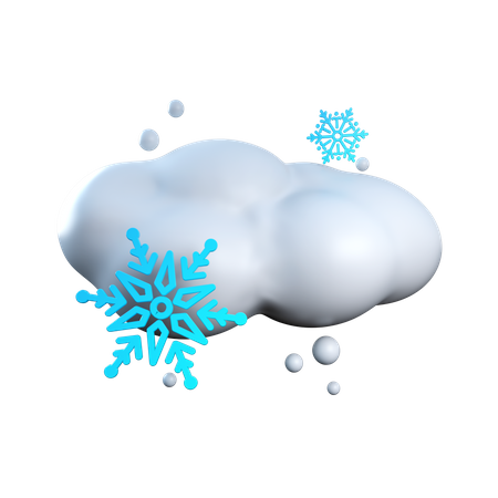 Cloud Snow  3D Icon