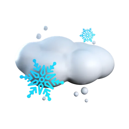 Cloud Snow  3D Icon