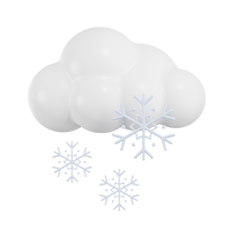 Cloud Snow  3D Icon