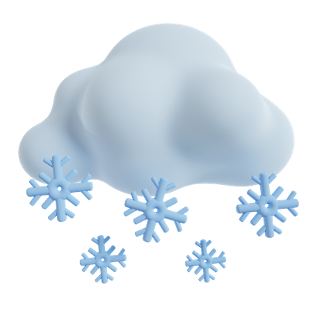 Cloud Snow  3D Icon