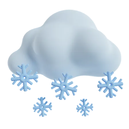 Cloud Snow  3D Icon