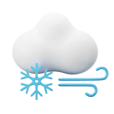 Cloud Snow  3D Icon