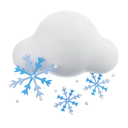 Cloud Snow  3D Icon