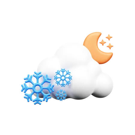 Cloud Snow  3D Icon