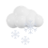 3d cloud snow emoji