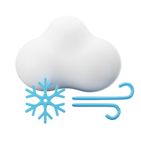 Cloud Snow 3D Icon