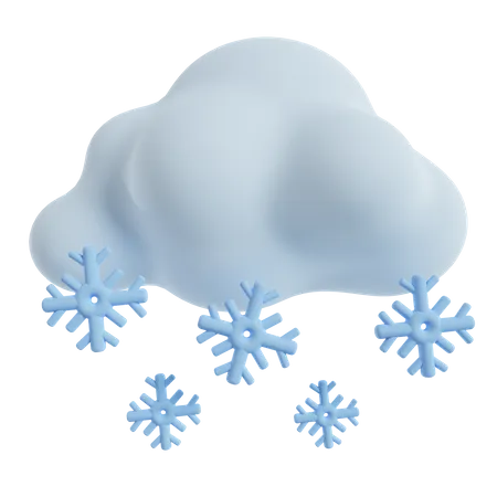 Cloud Snow 3D Icon