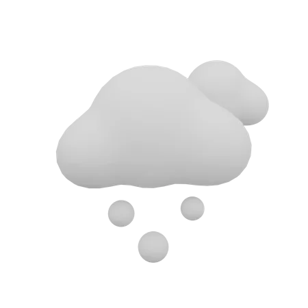 Cloud Snow Weather  3D Icon