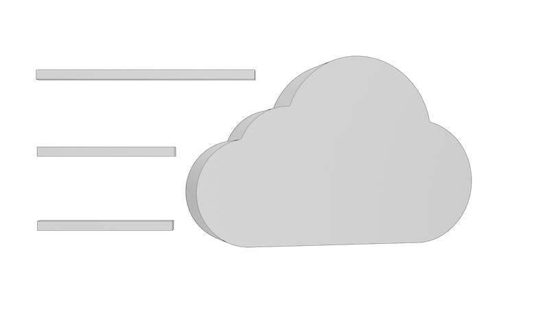 Cloud-Speicher  3D Illustration