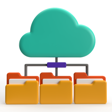 Cloud-Speichernetzwerk  3D Icon