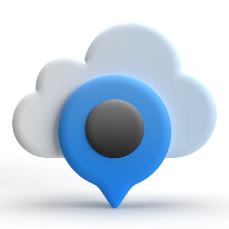 Cloud-Standort  3D Icon