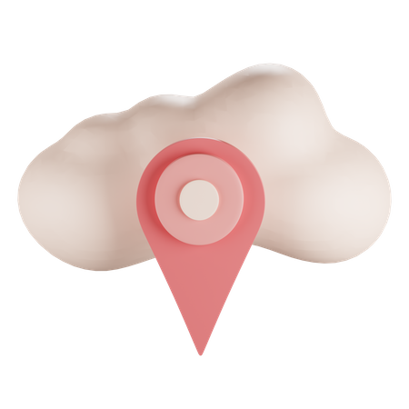 Cloud-Standort  3D Icon