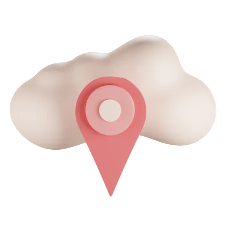 Cloud-Standort  3D Icon