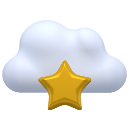 Cloud Star  3D Icon