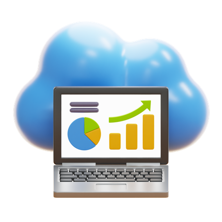 CLOUD STATISTIC  3D Icon