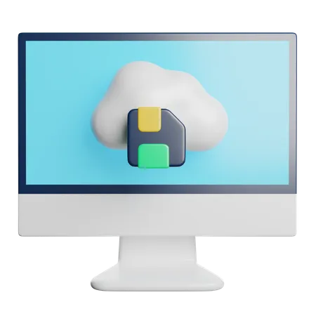 Cloud Storage Data 3D Icon