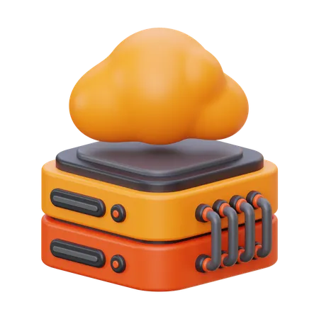 Cloud storage  3D Icon