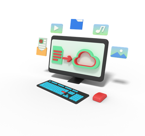 Cloud Storage  3D Icon