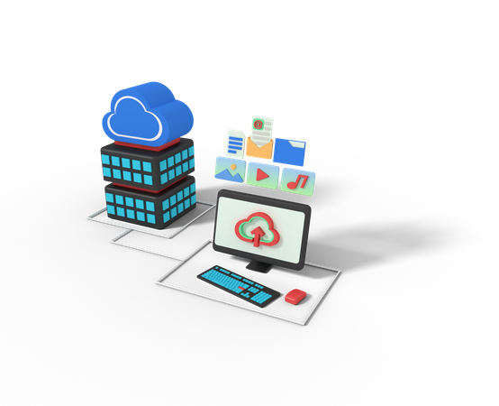 Cloud Storage  3D Icon