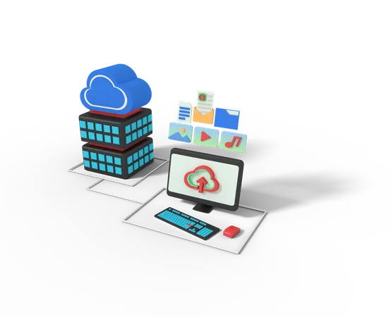 Cloud Storage  3D Icon