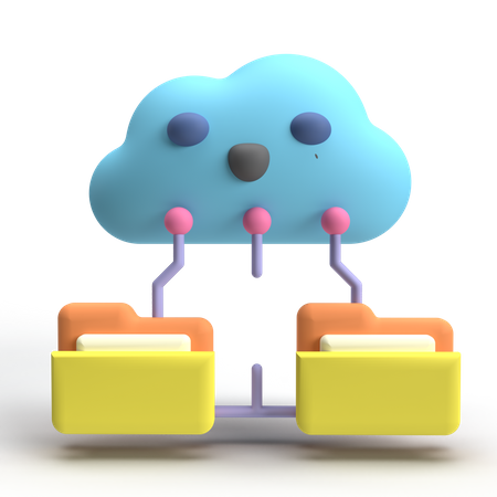 Cloud Storage  3D Icon