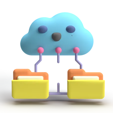 Cloud Storage  3D Icon