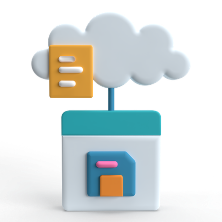 Cloud Storage  3D Icon