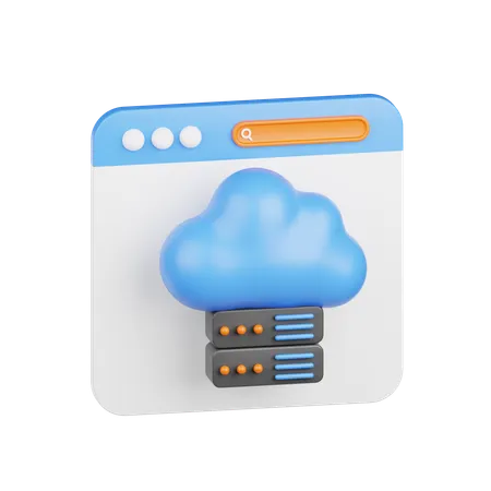 Cloud Storage  3D Icon