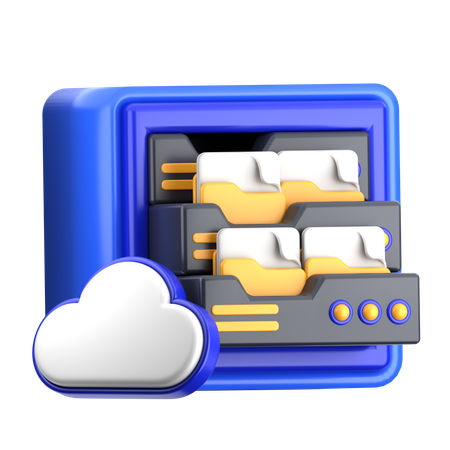 Cloud Storage  3D Icon