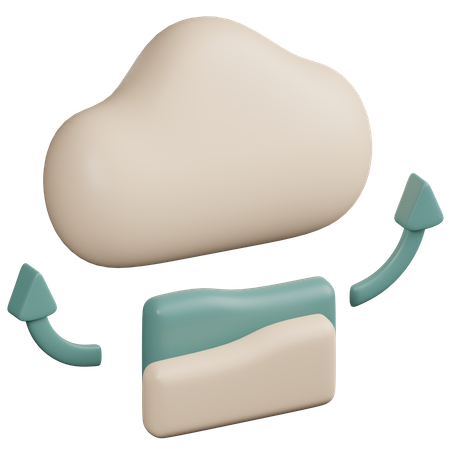 Cloud Storage  3D Icon